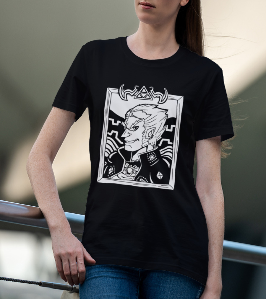 The Yetee Zelda Ganondorf Portrait Triforce Border T-Shirt