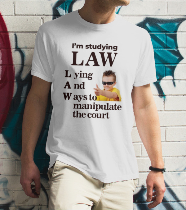 I'm Studying Law Lying And Ways To Manipulate The Court Cool Kid In Sunglasses T-Shirt