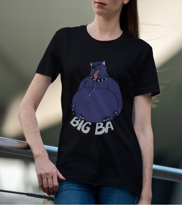 Slosh Dog Big Bad Wolf Character With Black Collar T-Shirt