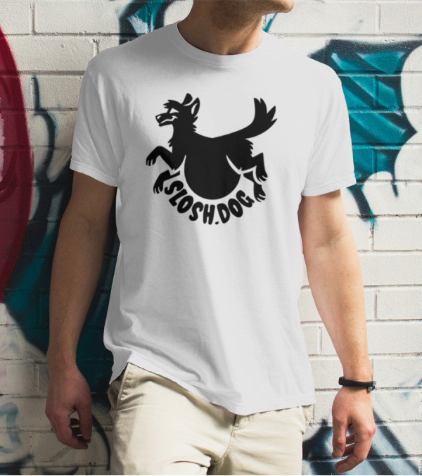 Slosh.Dog Logo Launch Day Sloshdog Playful Canine T-Shirt