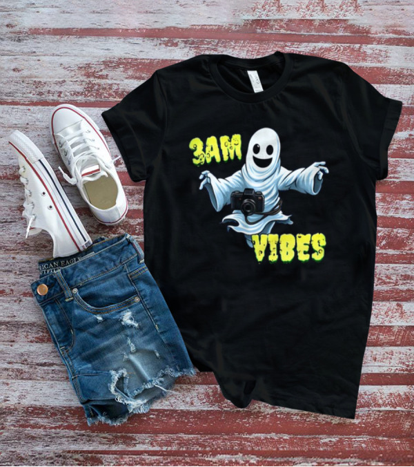 3AM Vibes Ghost With Camera T-Shirt