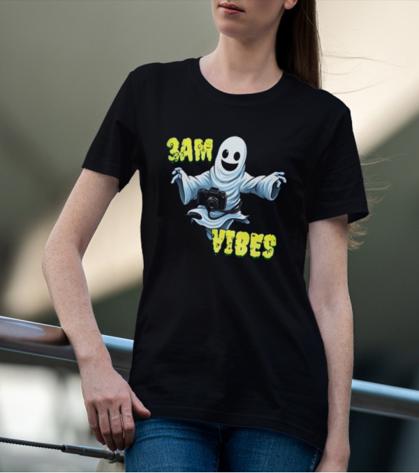 3AM Vibes Ghost With Camera T-Shirt