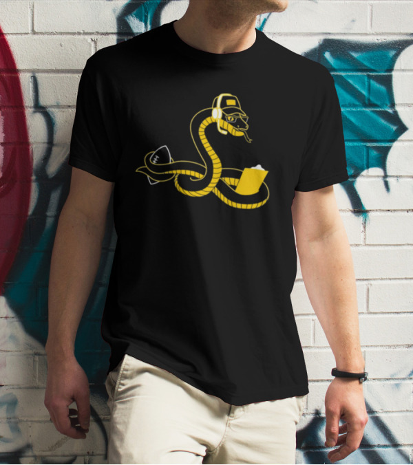 Boagh Constrictor Football Coach Snake With Helmet And Playbook T-Shirt