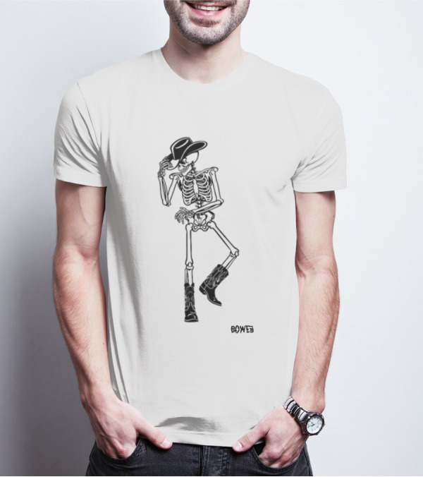 Heaven In Your Eyes Bower Skeleton Cowboy Hat And Boots T-Shirt