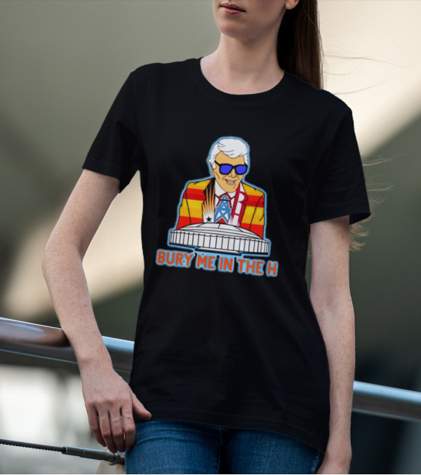 Muddy Marvin Bury Me In The H Iconic Colorful Figure With Houston Landmark T-Shirt