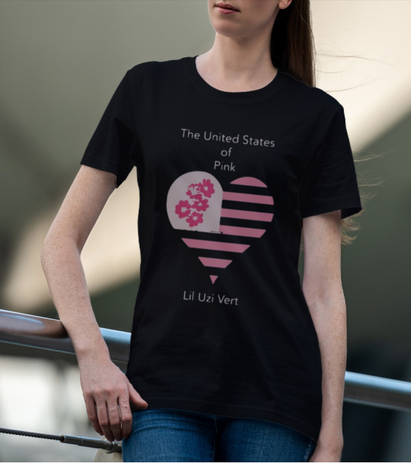 The United States Of Pink Heart Stripes Lil Uzi Vert T-Shirt