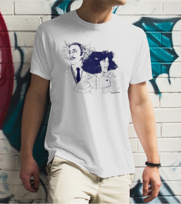 Gene Wilder Gilda Radner Iconic Duo Sketch T-Shirt