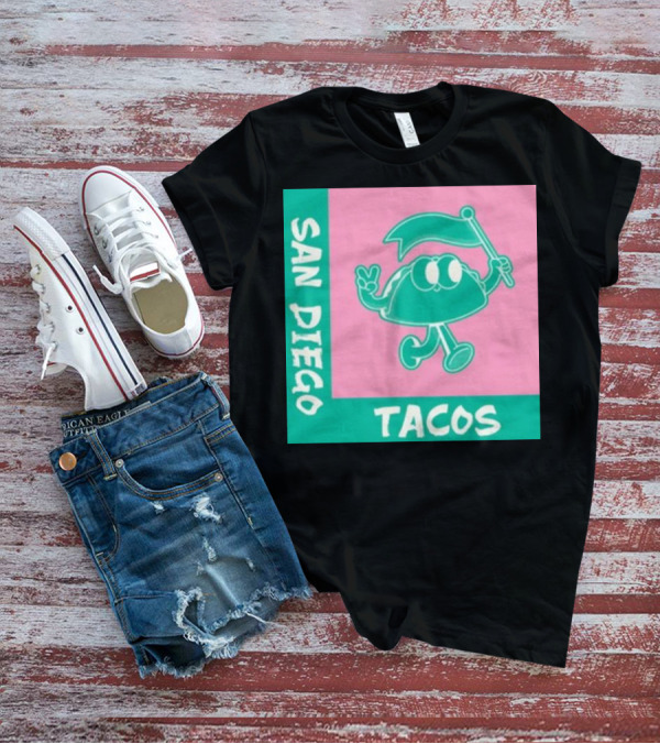SAN DIEGO TACOS CARTOON FLAG T-Shirt