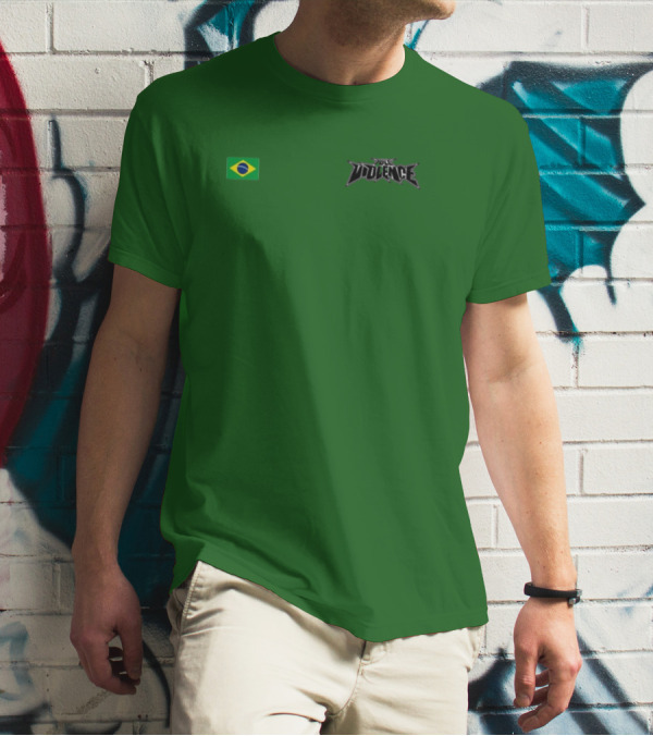 Full Violence Brazil Flag Jailton Almeida T-Shirt