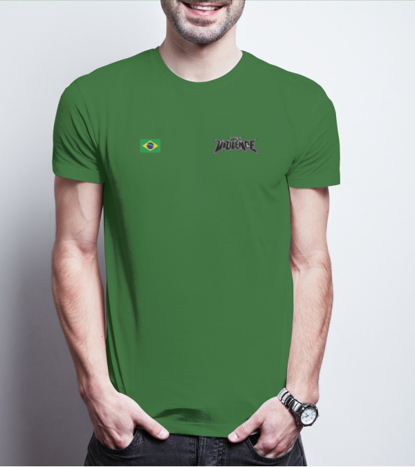 Full Violence Brazil Flag Jailton Almeida T-Shirt