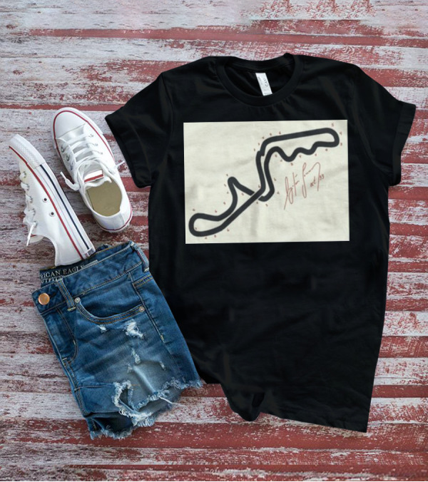 Ayrton Senna Hand-Drawn Suzuka GP 1993 Circuit Map Autograph T-Shirt