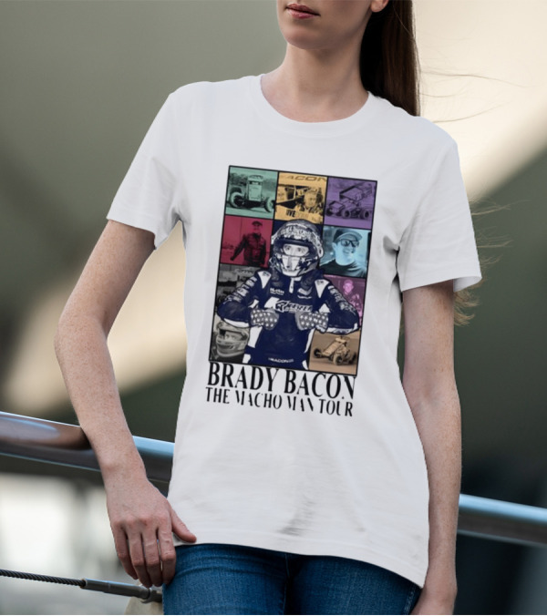 Brady Bacon Racing Iconography Collage The Macho Man Tour T-Shirt