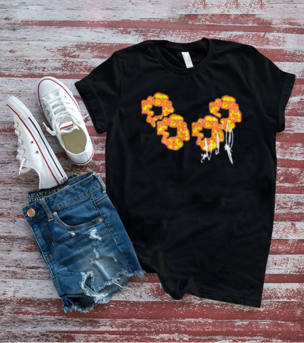 Offset Tears 4 Flame Floral Signature T-Shirt