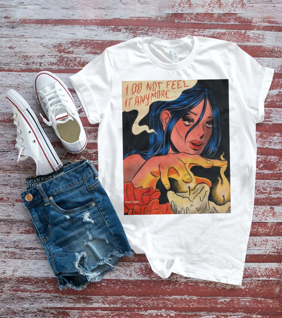 Tragicgirlsco I Do Not Feel It Anymore Blue-Haired Woman With Candles And Roses T-Shirt
