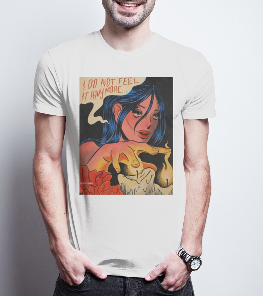 Tragicgirlsco I Do Not Feel It Anymore Blue-Haired Woman With Candles And Roses T-Shirt