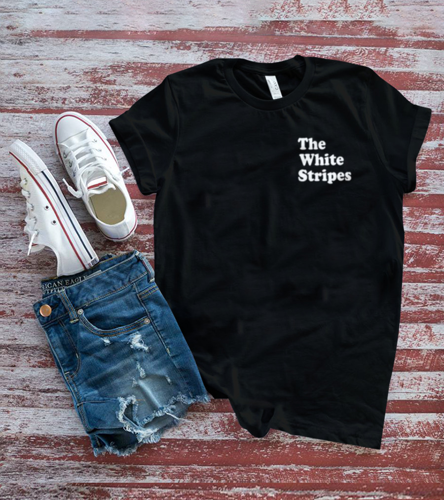 The White Stripes Black Math New Black Minimalist T-Shirt
