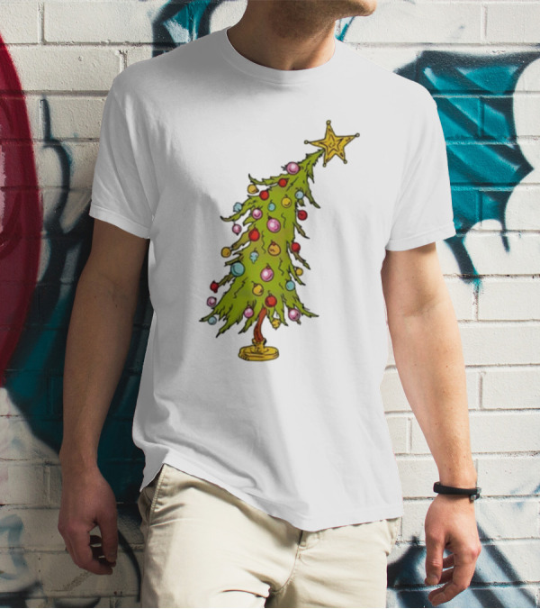 Whimsical Whoville Christmas Tree With Colorful Ornaments And Star Topper T-Shirt