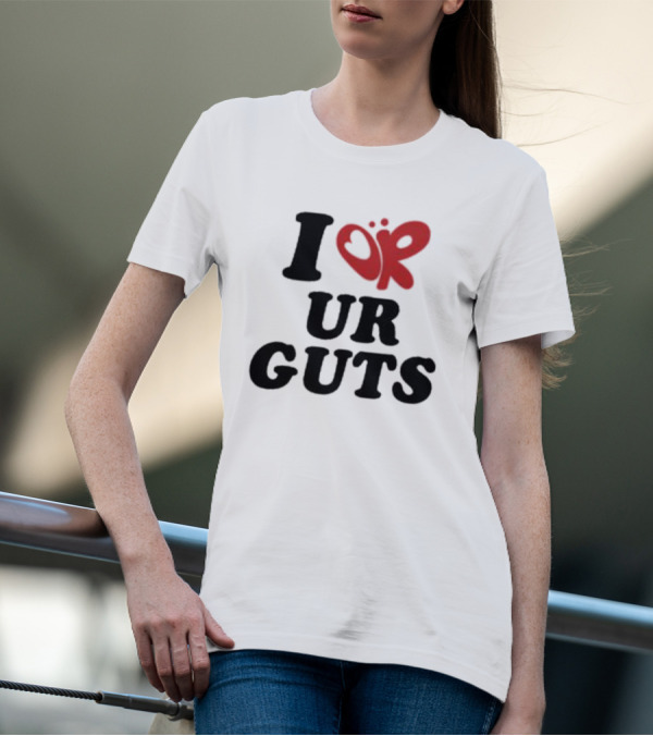 I Love Your Guts Text With Red Heart T-Shirt