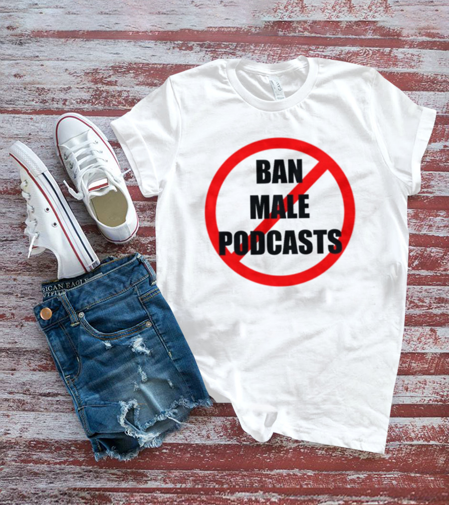 Shopvibe2k Ban Male Podcasts Red Strike Circle T-Shirt