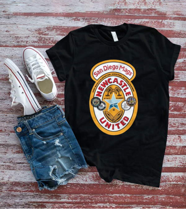 San Diego Mags Newcastle United Stay Classy So Cal Geordie Badge T-Shirt