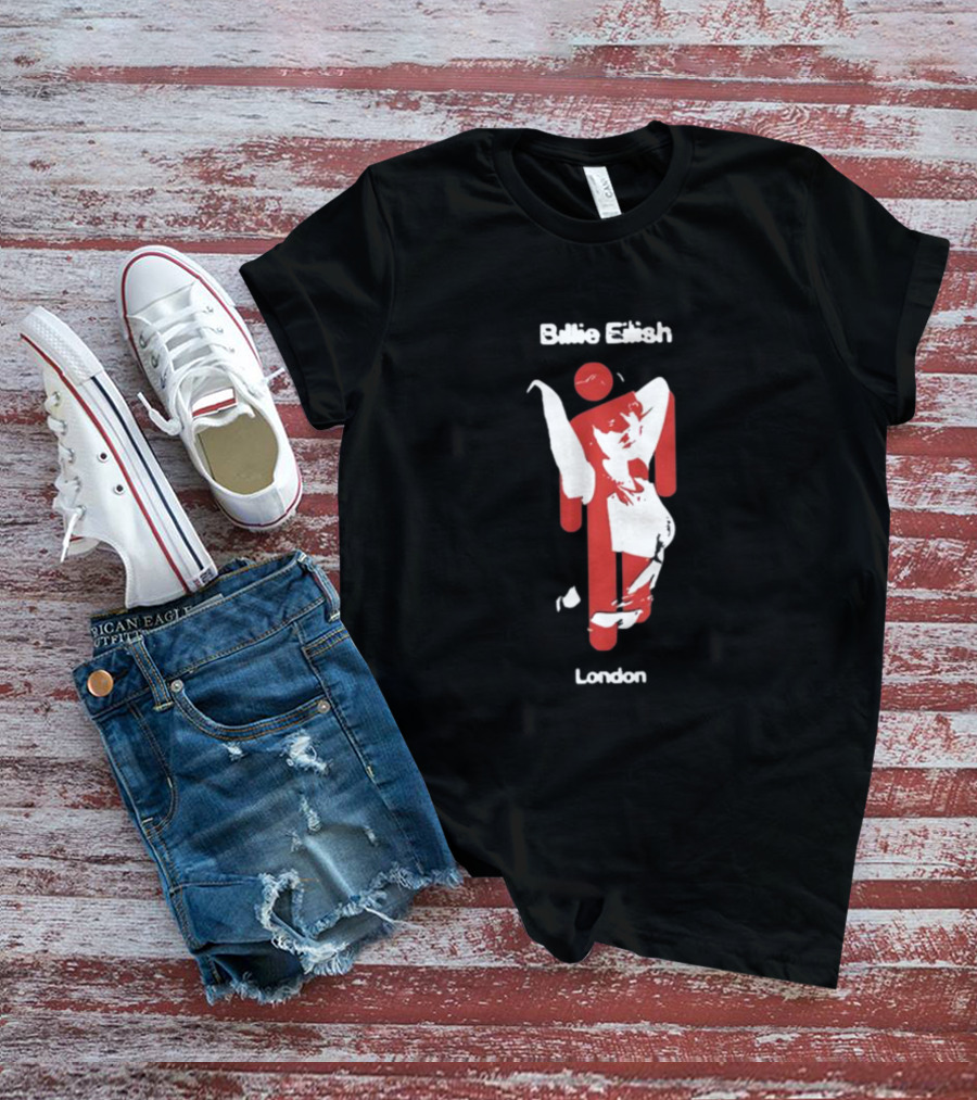 Billie Eilish Blohsh London Black Blohsh Red White T-Shirt