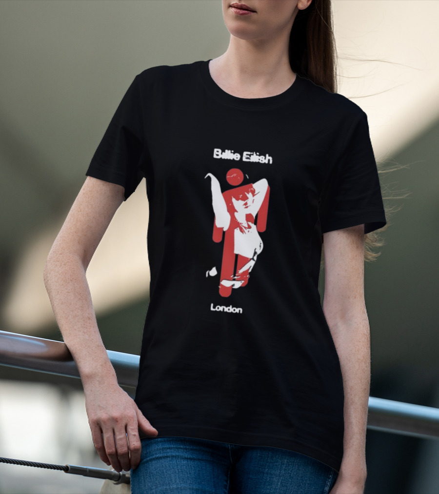 Billie Eilish Blohsh London Black Blohsh Red White T-Shirt
