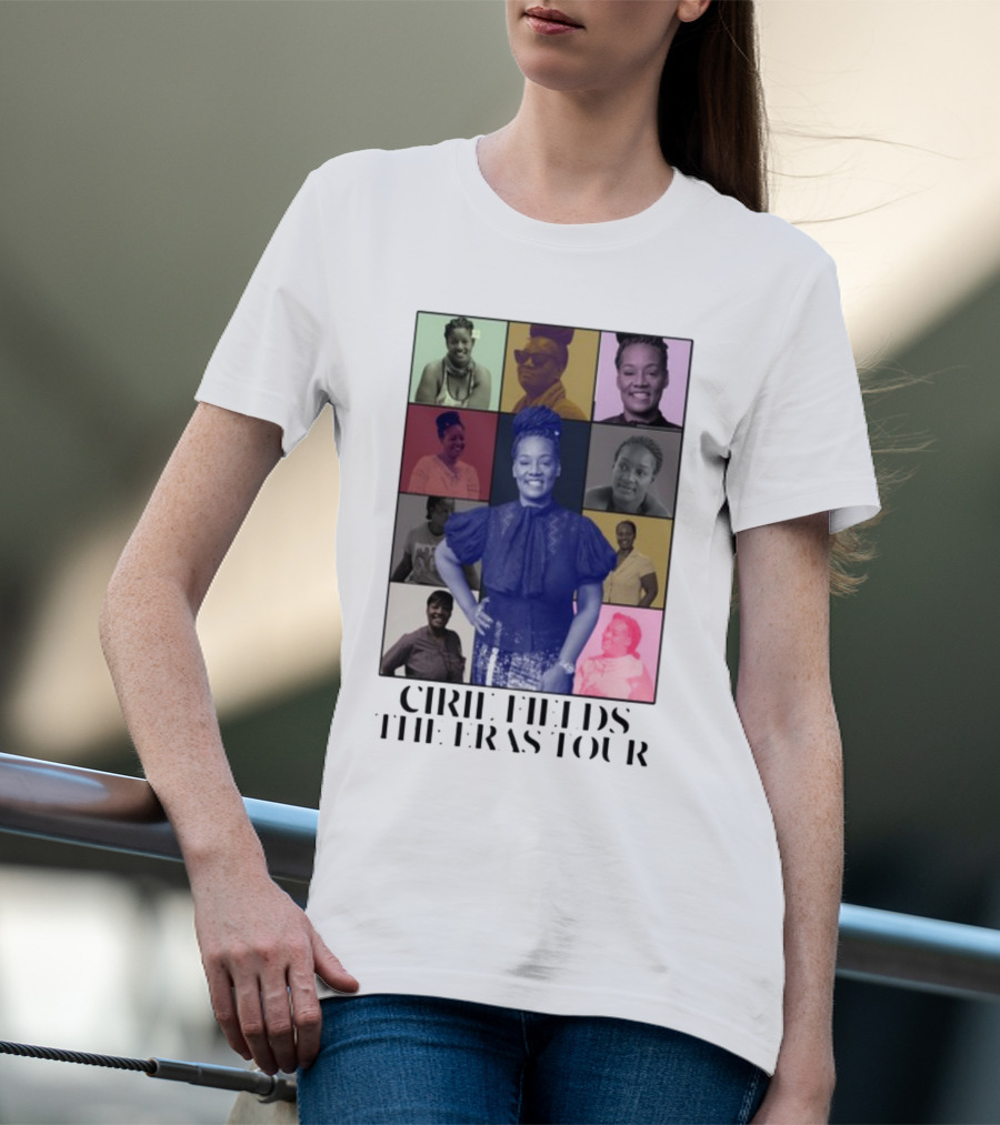 Cirie Fields The Eras Tour Multicolor Portrait Collage T-Shirt