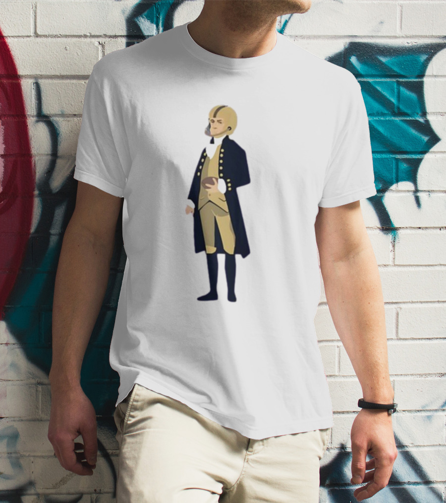 Father Of The Constitution Meets College Gameday In Historical Football Fusion T-Shirt