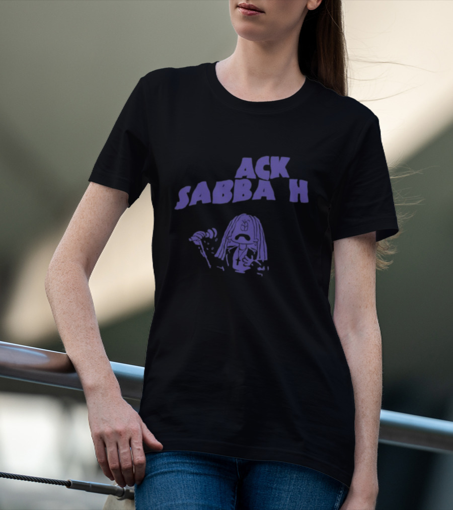 Thornwolfart Ack Sabbath Cartoon Character Holding Microphone T-Shirt