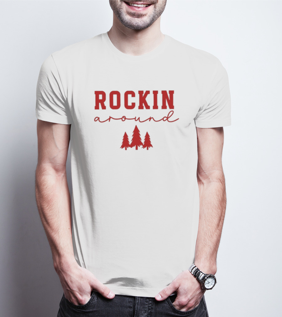 Simply Sage Market Women's Rockin' Around Christmas Trees T-Shirt