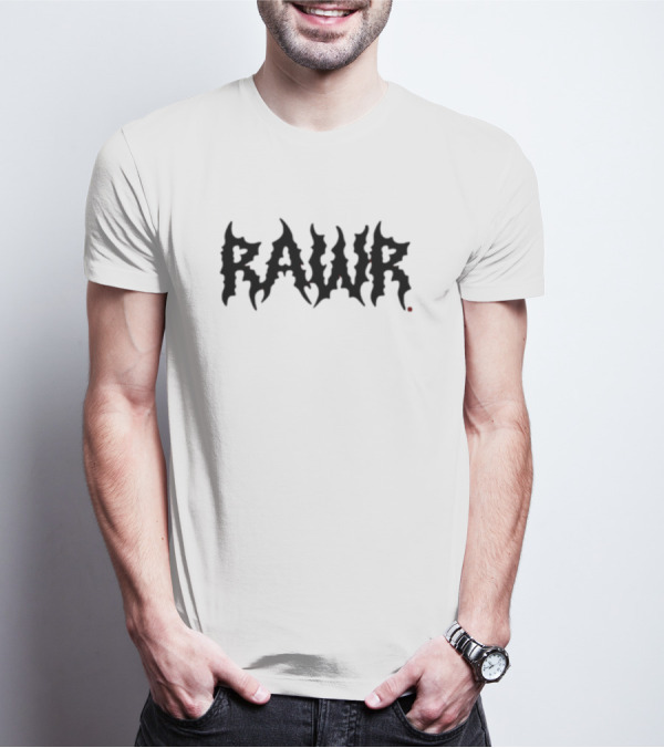Izzzyzzz Shop Rawr Emo Gothic Style Black T-Shirt