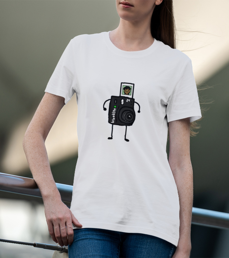Brooklyn Camera Character With Photo Of Person T-Shirt