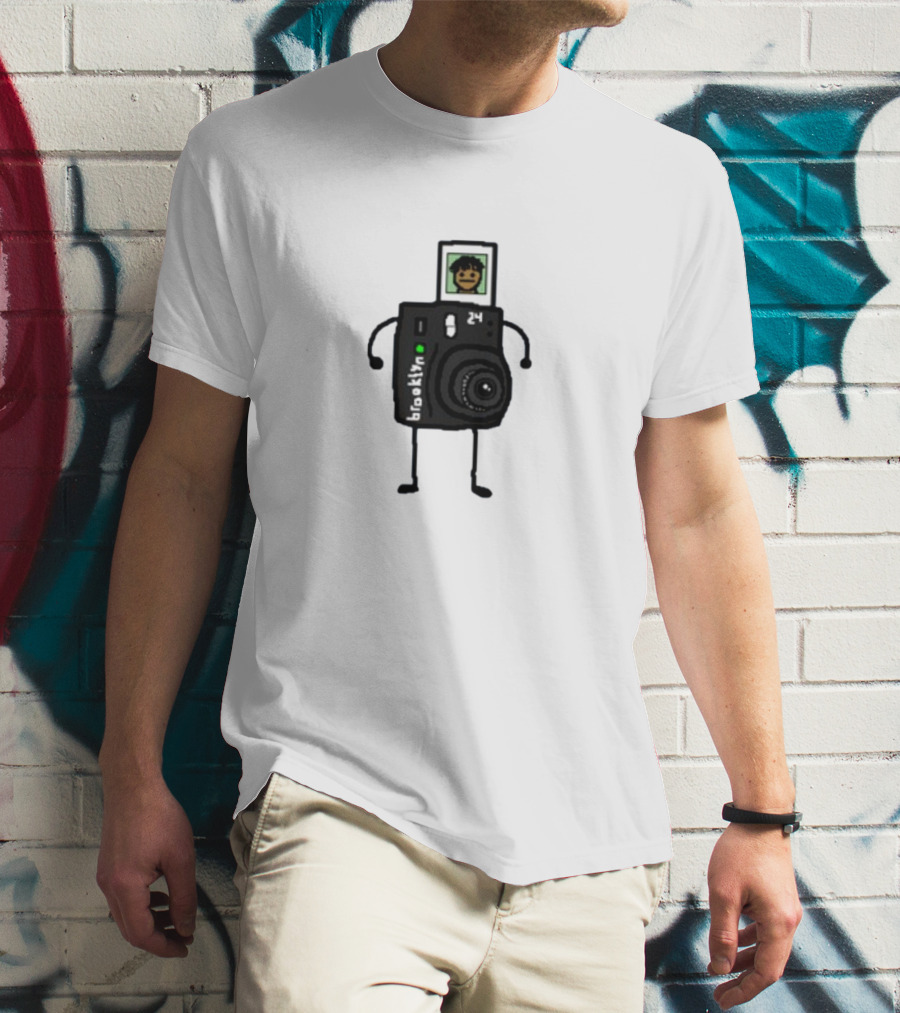 Brooklyn Camera Character With Photo Of Person T-Shirt