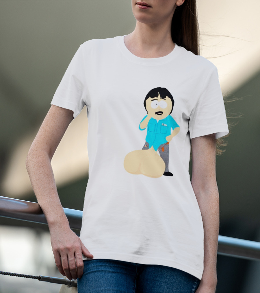 Ladies My Eyes Are Up Here Randy Marsh Humor South Park Character T-Shirt