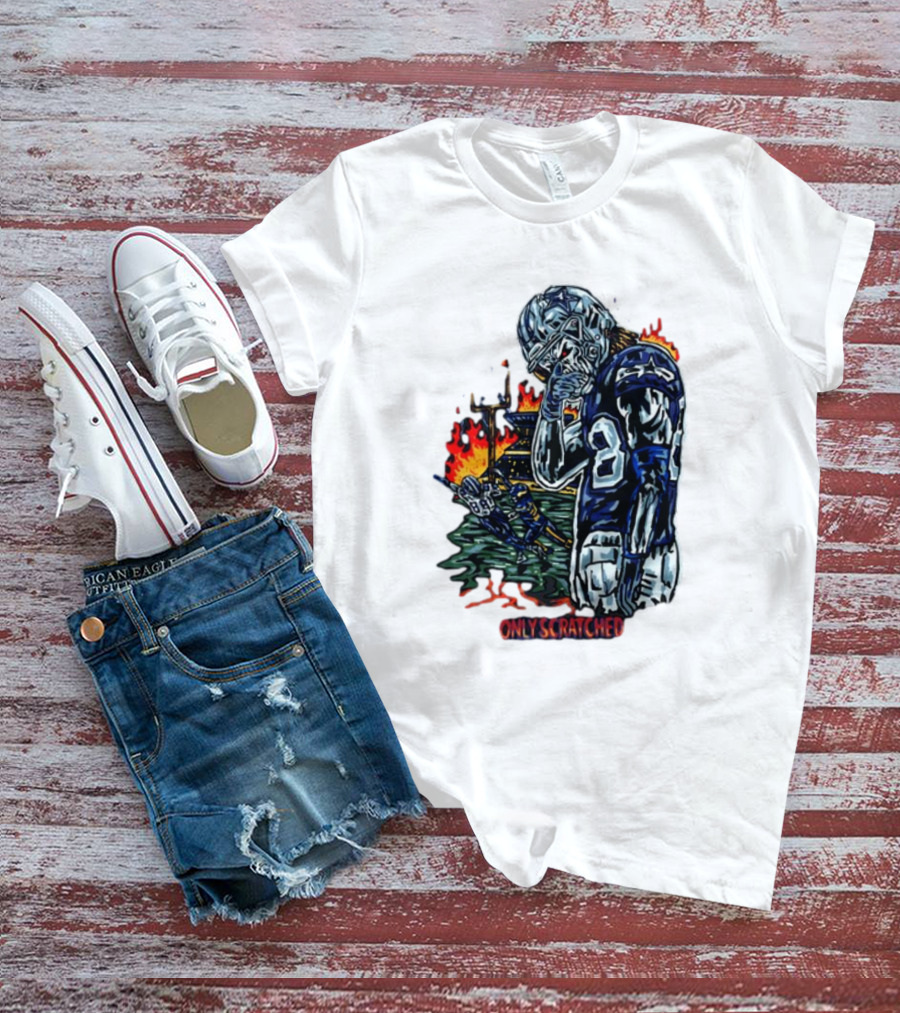 Only Scratched The Surface Retros Sports Imagery Fire Scene T-Shirt