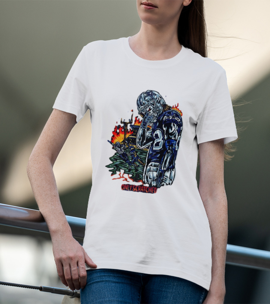 Only Scratched The Surface Retros Sports Imagery Fire Scene T-Shirt
