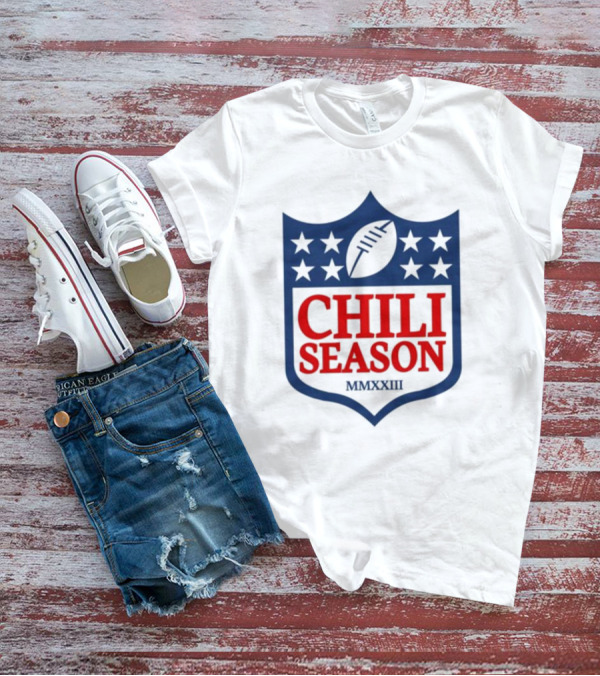 CHILI SEASON MMXXIII Football Shield Stars T-Shirt