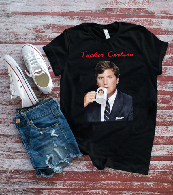 Tucker Carlson Drinking From A Personalized Mug T-Shirt
