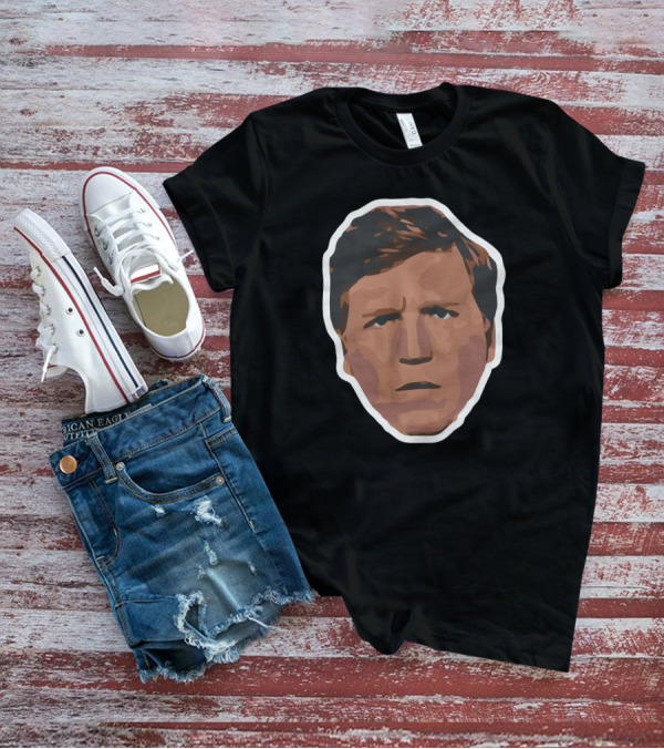 Tucker Carlson Face Illustration Diagram T-Shirt