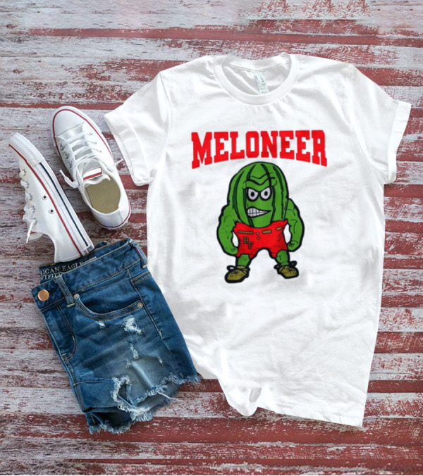 Rocky Ford Meloneer RF Mascot Watermelon Character T-Shirt