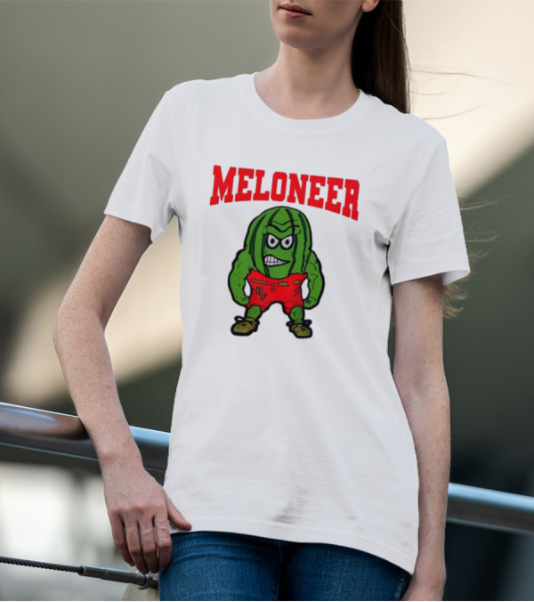 Rocky Ford Meloneer RF Mascot Watermelon Character T-Shirt