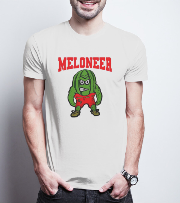 Rocky Ford Meloneer RF Mascot Watermelon Character T-Shirt