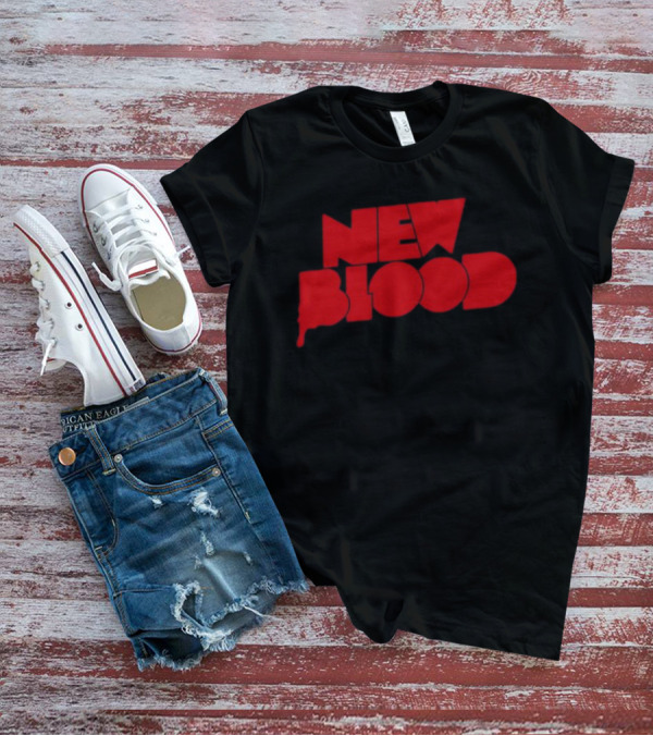 New Blood Dripping Lettering T-Shirt