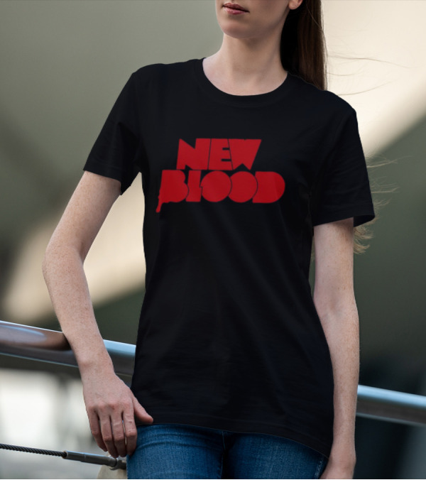 New Blood Dripping Lettering T-Shirt