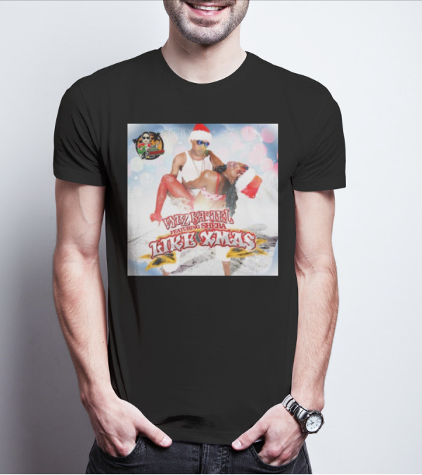 Vybz Kartel Featuring Sheba Like Xmas Festive Santa Beach Party T-Shirt