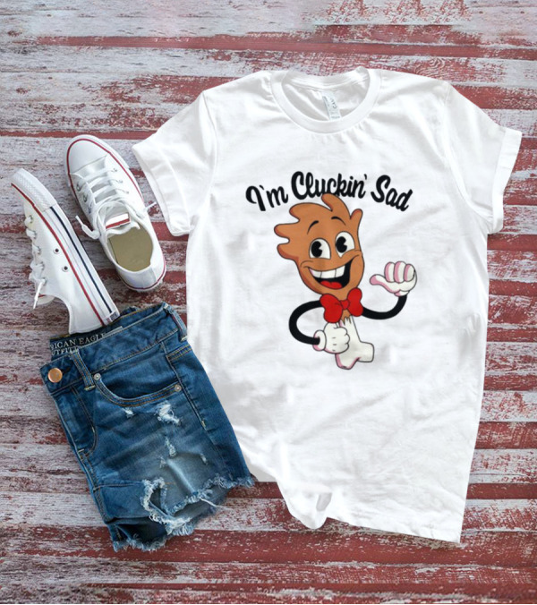 I'm Cluckin' Sad Cartoon Drumstick Character Bow Tie T-Shirt