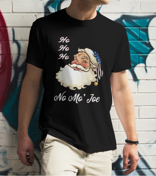Ho Ho Ho No Mo’ Joe Patriotic Santa Hat Winking Santa T-Shirt