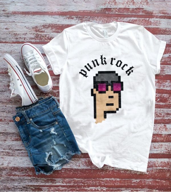 Punk Rock Pixel Art M Shadows T-Shirt