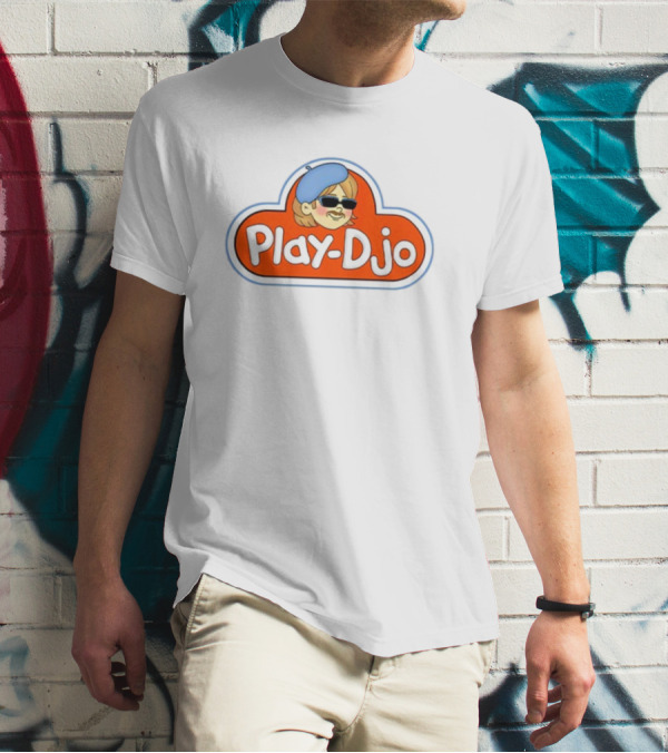 Play Djo Joe Keery Beret Sunglasses Cartoon T-Shirt