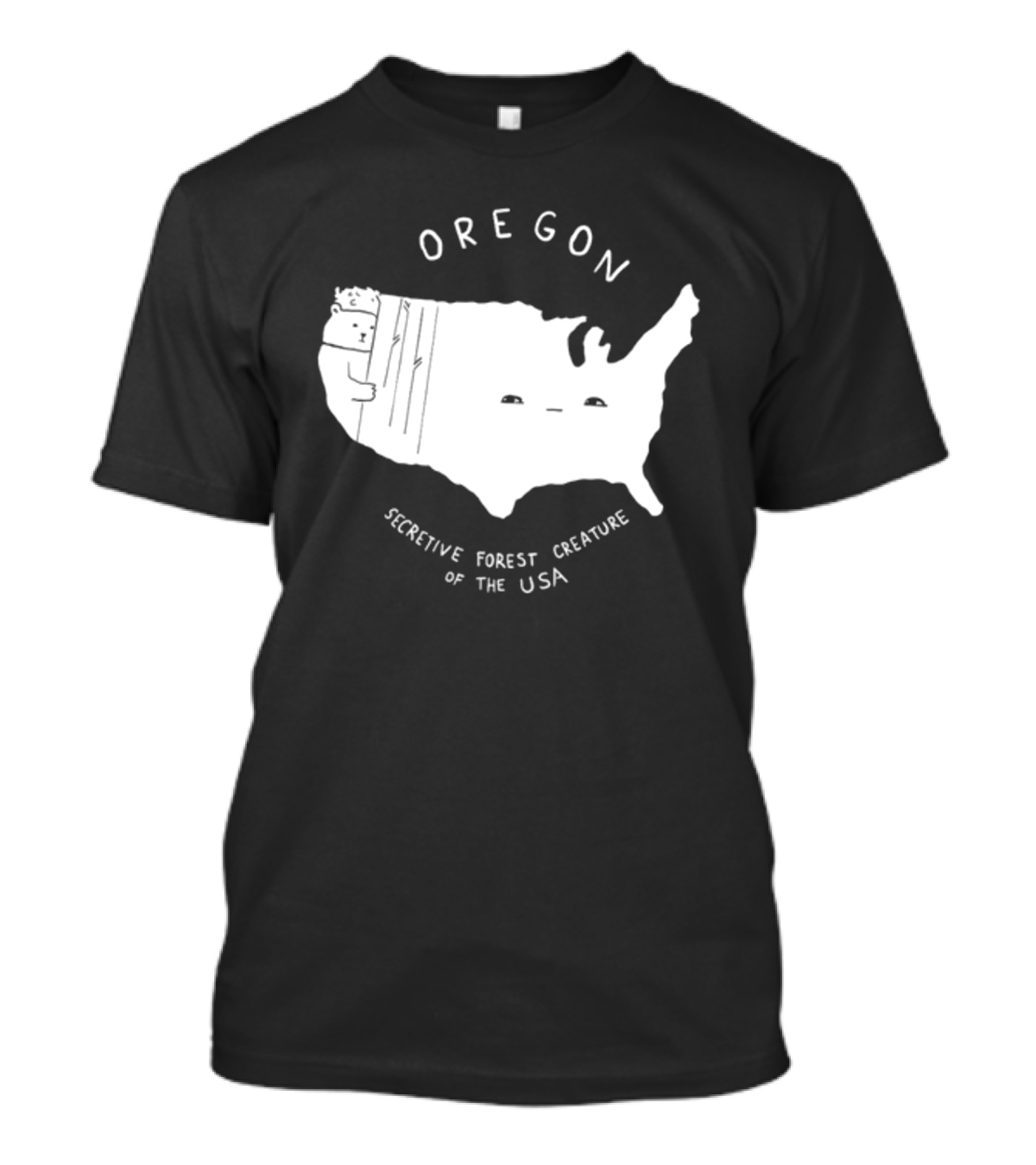 Oregon Secretive Forest Creature Of The USA Nathanwpylestrangeplanet T-Shirt
